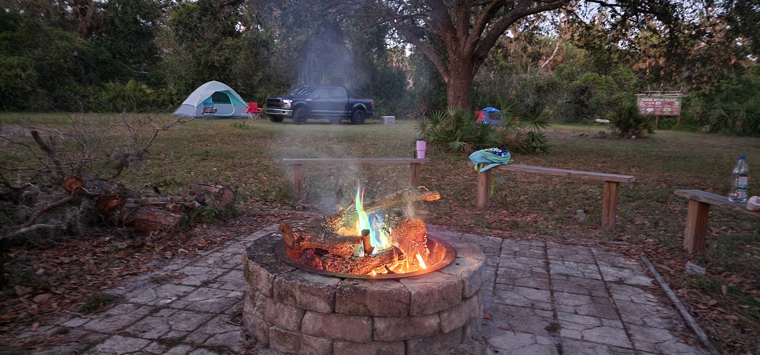 family camping at Crowley
